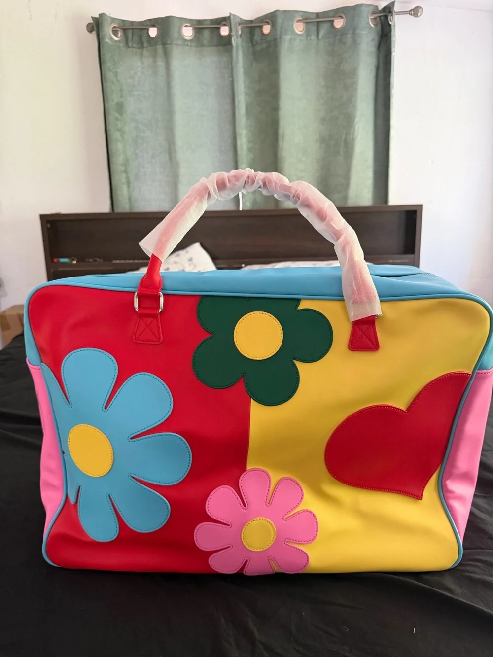 Dolls kill free luv Colorful Patchwork Weekender Bag with matching handbag - Picture 5 of 6